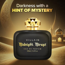 Load image into Gallery viewer, VILLAIN Midnight Mirage OUD Luxury Premium Long Lasting Fragrance Eau de Perfum for Men, 100 ml
